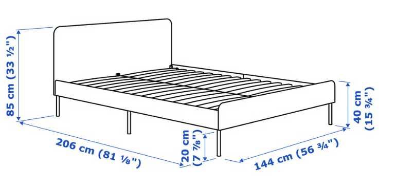 Conjunto cama IKEA SLATTUM 140x200 + colchão VESTMARKA - Excelente Est