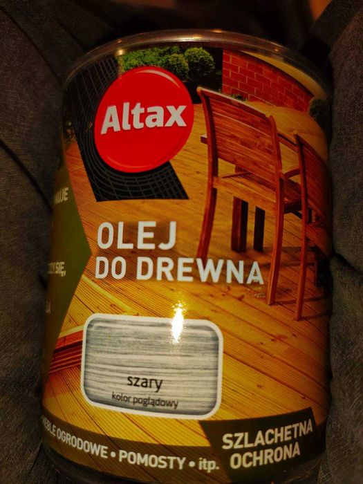 Altax olej do drewna szary 0.75l , wyprzedaż
