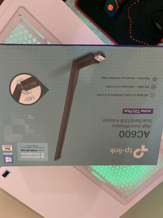 Wi-Fi адаптер TP-Link Archer T2U Plus (AC600) – двухдиапазонный USB