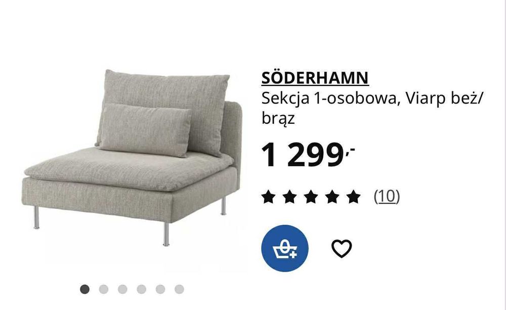 Modułowy narożnik SODERHAMN IKEA