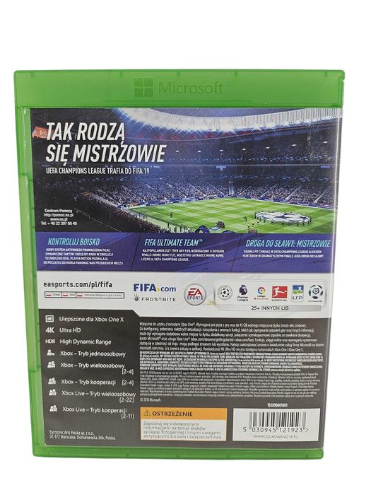 Gra na konsolę FIFA 19 XBOX ONE pudełkowa