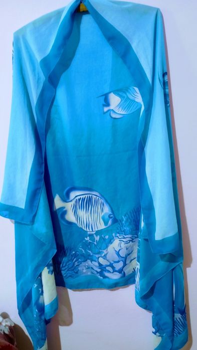 Chusta duża ,niebieska.