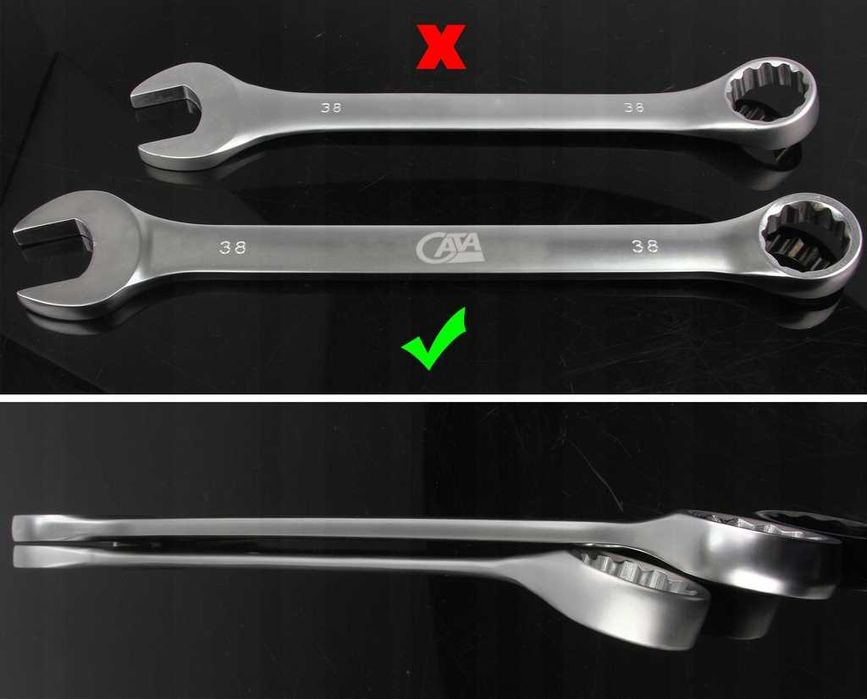 CATA Zestaw kluczy płasko-oczkowych CrV 34-50 mm 6 el.