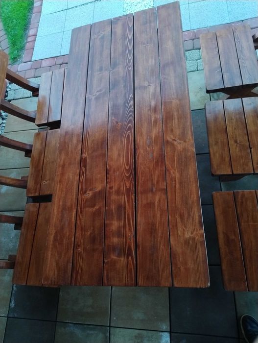 Komplet ogrodowy drewniany