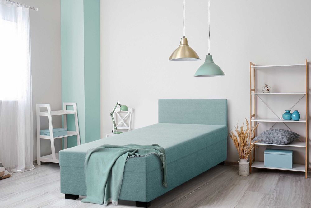 Tapczan jednoosobowy EKO łóżko hotelowe sofa kanapa pojedyncze SOLIDNE