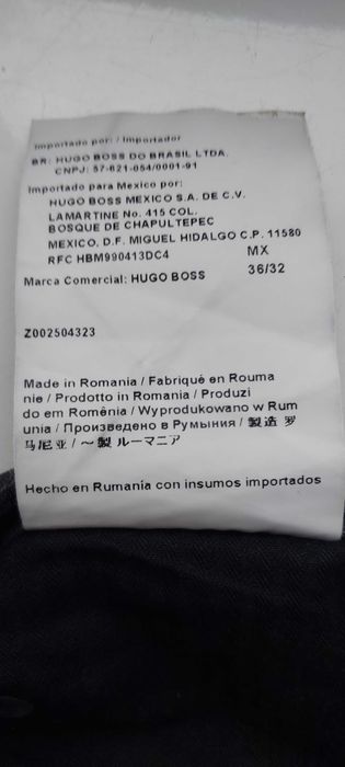 Spodnie męskie Hugo Boss rozmiar 36/32 100% bawełna okazja oryginalne