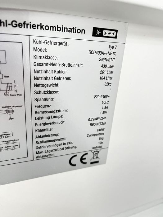 Холодильник SCHNEIDER 182/75/65 см Nofrost