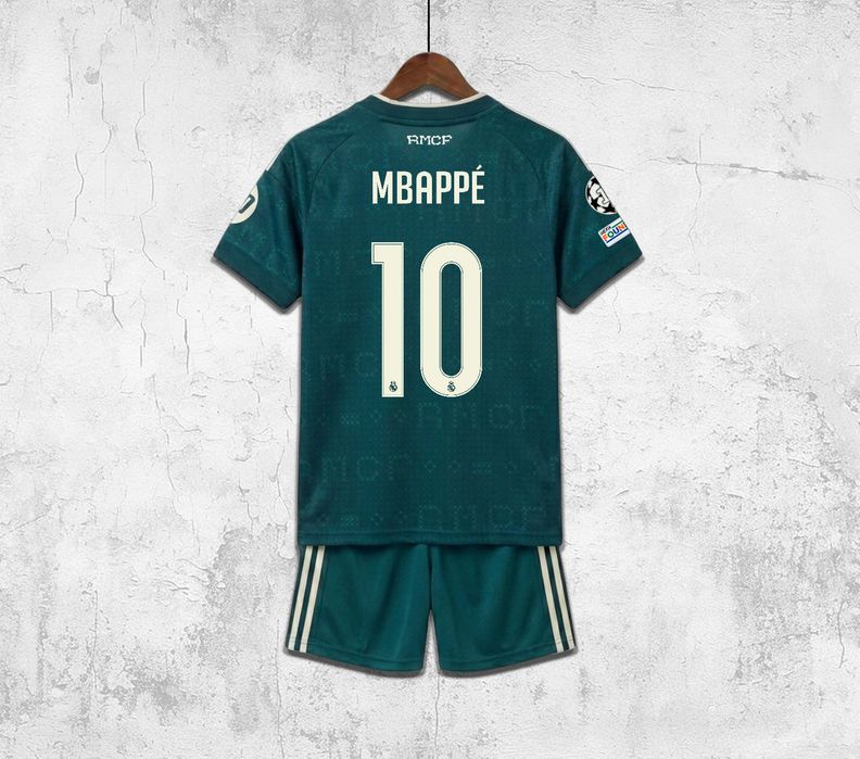 Komplet Strój Zestaw dziecięcy Real Madryt 26/27 wyjazdowy MBAPPE 10 Liga Mistrzów wysyłka z polski 24h koszulka wyjazdowan spodenki