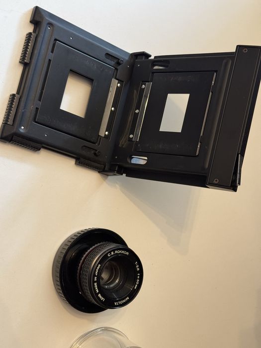 Powiekszalnik Durst M605 35mm z Minoltą C.E Rokkor 50 2.8