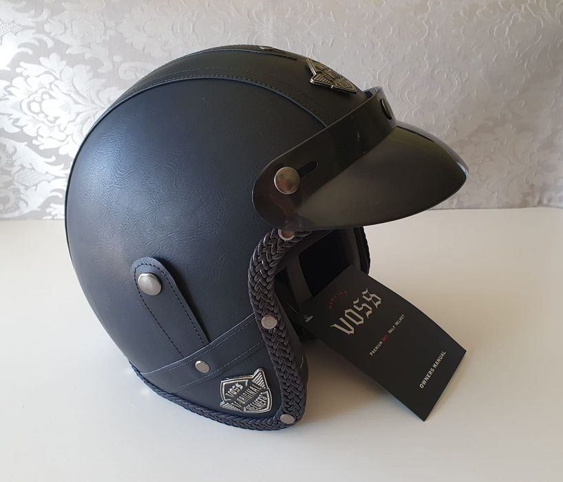 (NOVO) Capacete Aberto Mota Vintage Chopper Scooter Harley Vespa