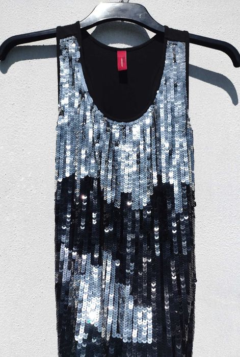 Блестящее платье майка расшитое пайетками Vero Moda M