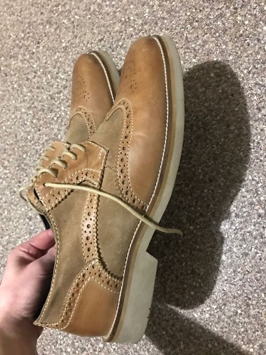 Туфлі на випускний,весілля,туфлі-броги чоловічі шкіряні 45 розмір