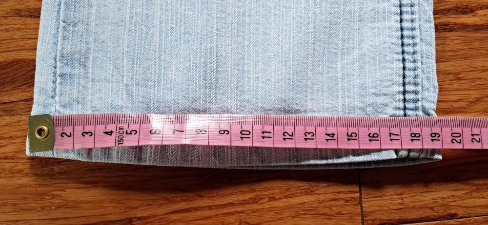 Rybaczki spodnie 3/4 jeansowe