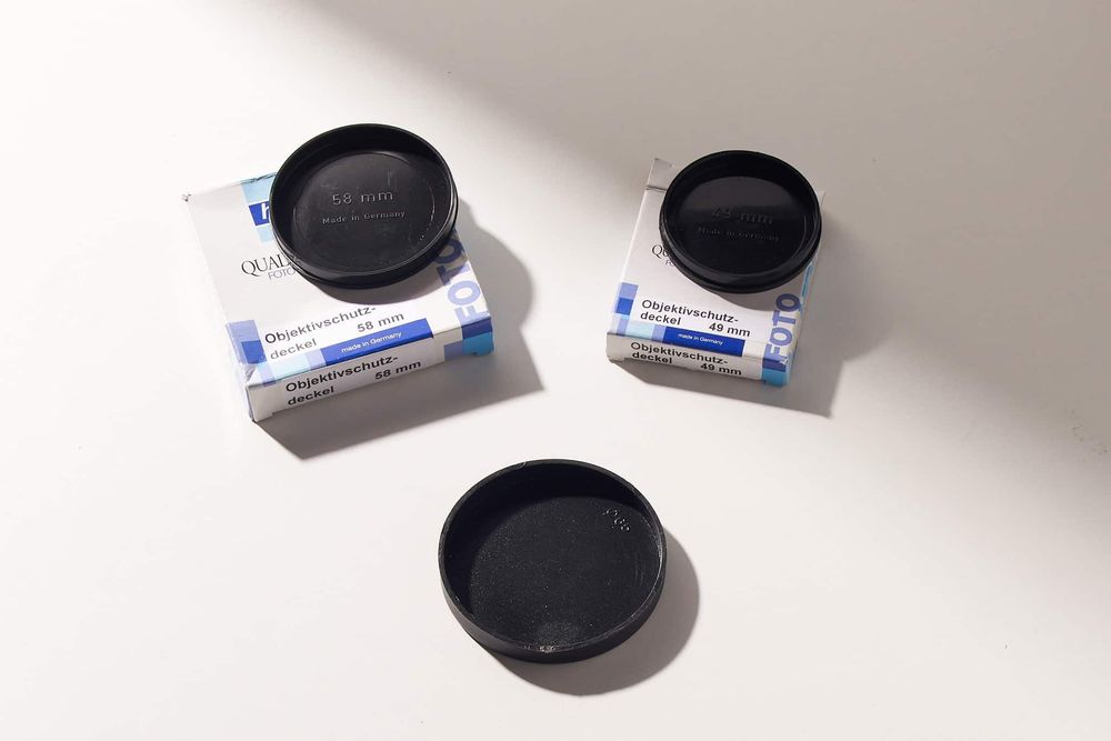 Tampas para objetiva (49, 58 mm)