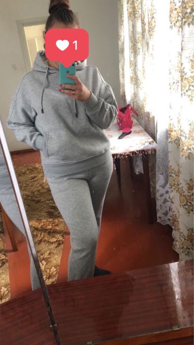 Сірий спортивний костюм люкс якості