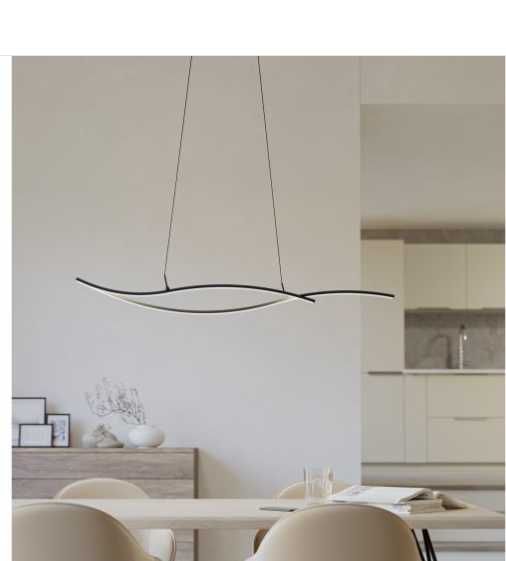 Lampa wisząca LED Eglo Grisolia 901207 czarna nowoczesna 2500 m 3000 K