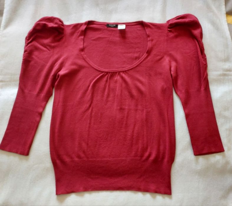 Camisola Manga Puff Bordeaux, L