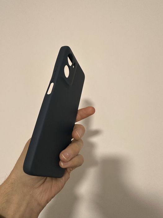 Etui plecki Silikonowe granat + SZKŁO hartowane do MOTOROLA MOTO G06