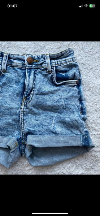 Spodenki szorty niebieskie jasnoniebieskie Bershka 32 XXS 0