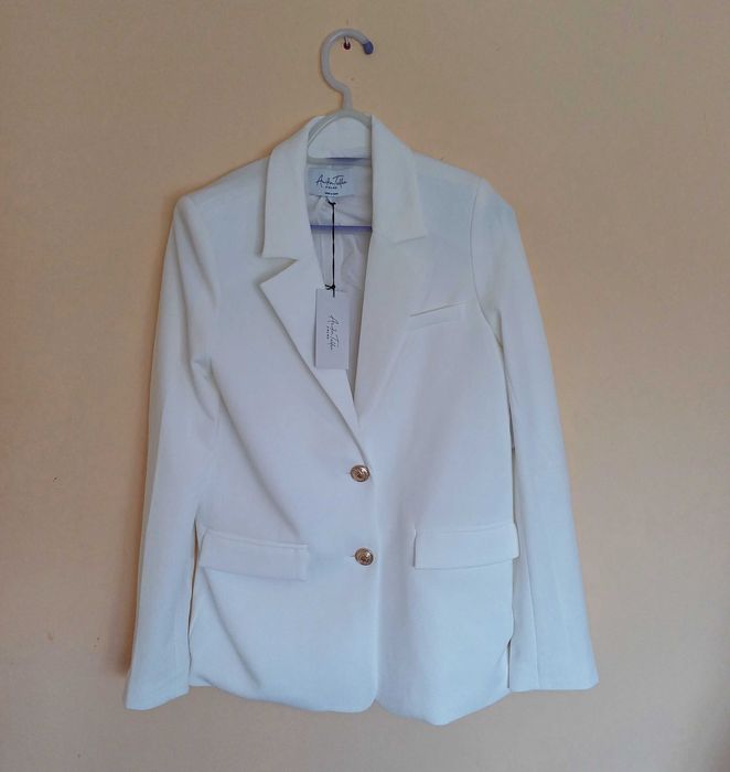 NA-KD bialy żakiet oversize r.36