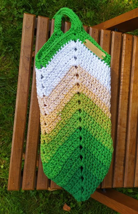 Tulipan torba siatka shopperka ze sznurka ombre