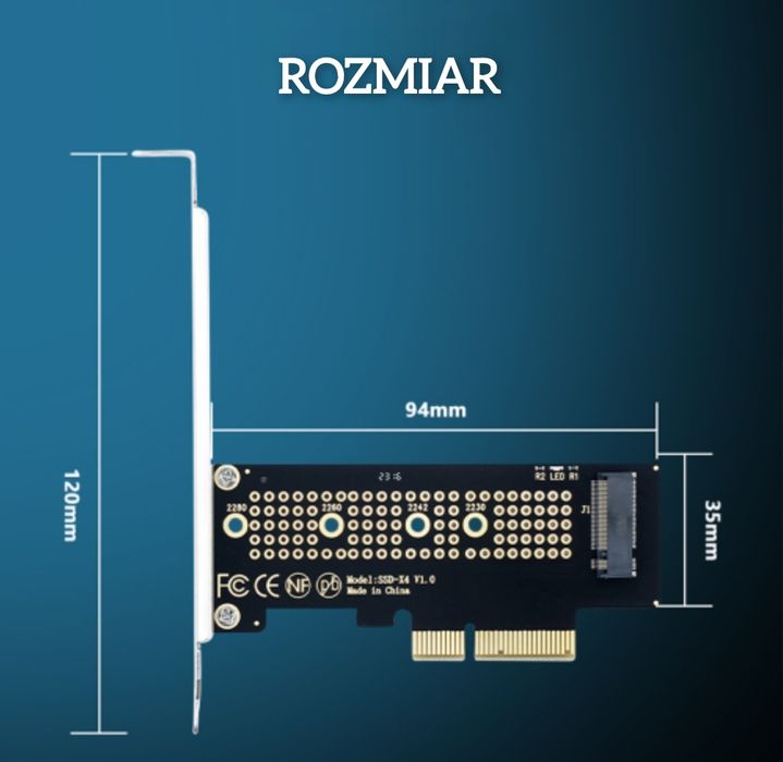 Adapter SSD PCIe Nvme PCI-express x4 FENVI