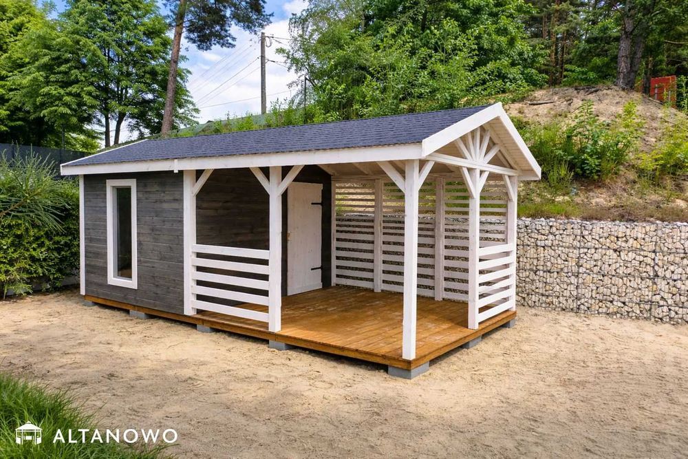 Drewniany domek ogrodowy letniskowy 3x6 | producent | transport | rod