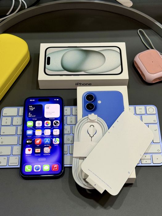 iPhone 16 128Gb Новий (АКБ 100% 8 циклів, байпас)