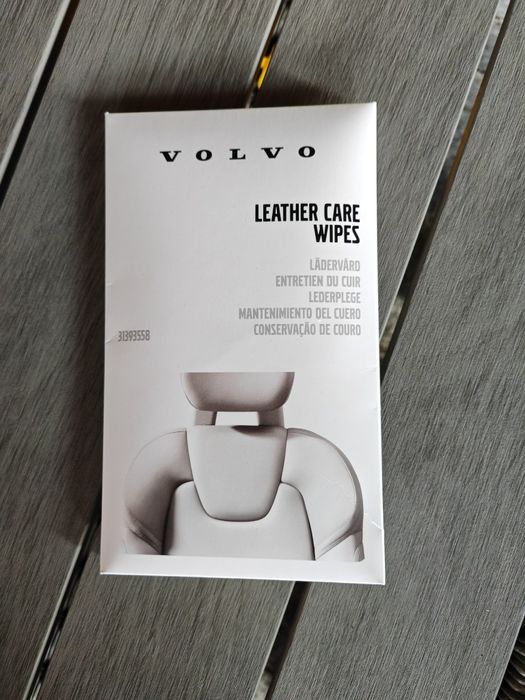 Volvo chusteczki szmatki do skóry naturalnej leather care wipes