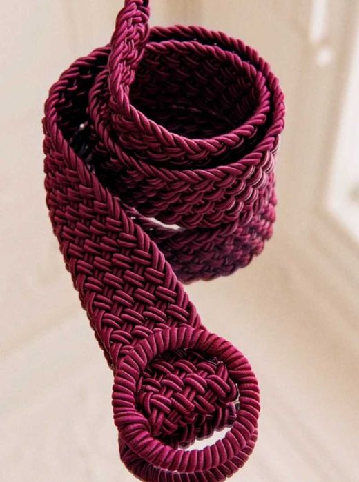 Pasek Sézane Estelle Belt fuksjowy piękny parisian chic