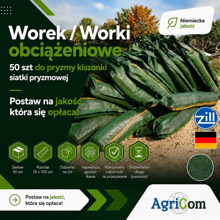 Worek / Worki obciążeniowe 50 szt do pryzmy kiszonki siatki pryzmowej