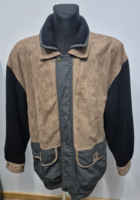 AALLISON WINGATE roz. L 52 męska kurtka ocieplana skóra naturalna vintage