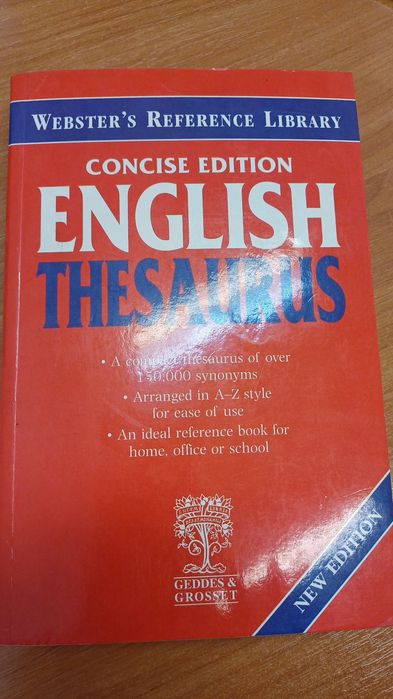 English Thesaurus. Concise Edition. Webster's Reference Library.