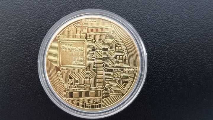 Сувенірна колекційна монета Біткоїн (Bitcoin) в чохлі-капсулі