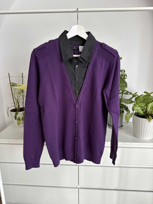 Sweter męski bawełniany S rozpinany z kołnierzykiem LA REDOUTE SWG005