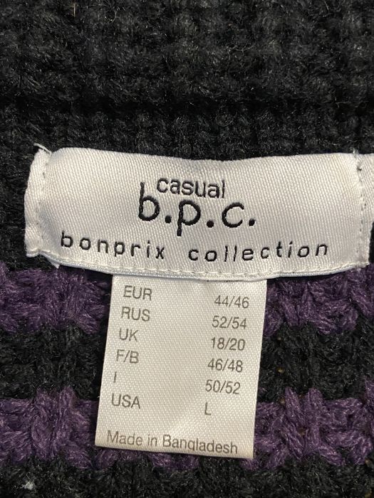 Bpc rozm 44/46 damski długi kardigan w paski na guziki gruby ciepły cz