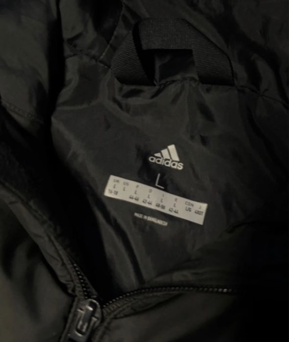 Czarna kurtka adidas, damska, L, jak nowa