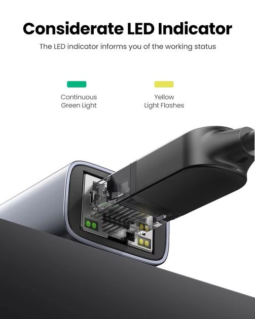 Мережевий адаптер UGREEN CM199 USB-C Gigabit Ethernet Adapter RJ45 1000mb/s