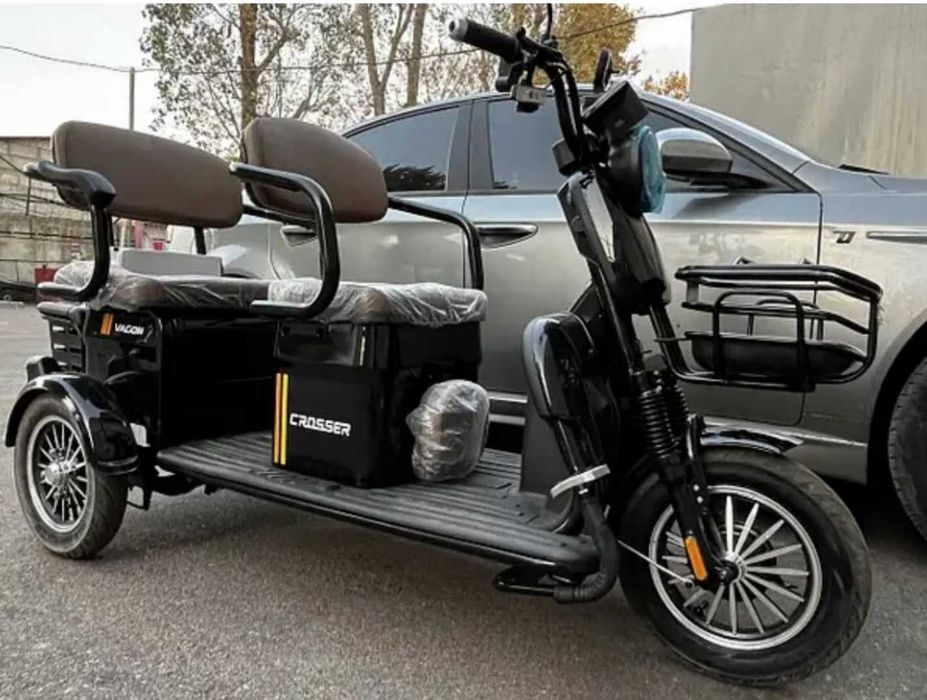 Электротрицикл трайк Crosser поднимет до 300 кг мощный  графеновая акб