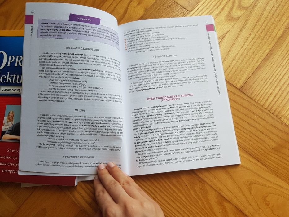 Opracowania lektur i wierszy