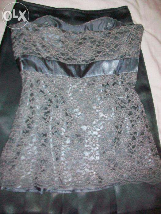 Gorset spódnica satyna roz.S 36