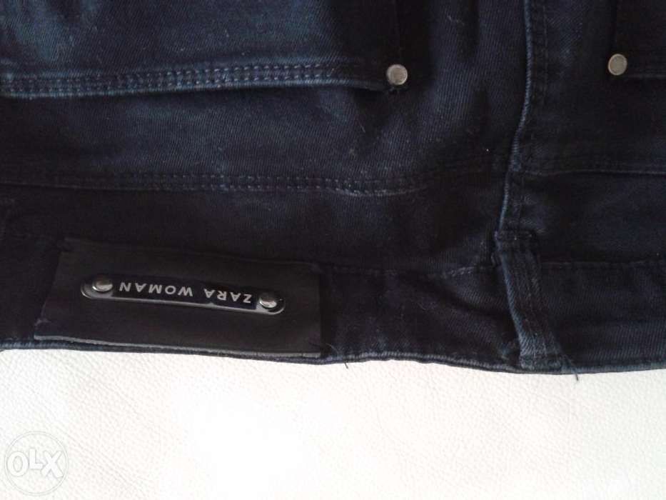 damskie czarne spodnie jeansy ZARA 34