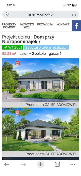 Dom parterowy /z poddaszem