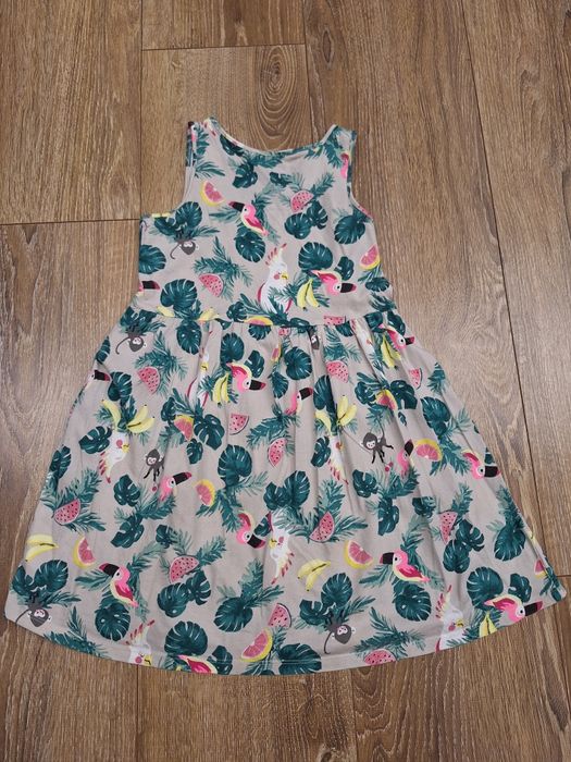 Letnia sukienka dżungla H&M rozm.122/128