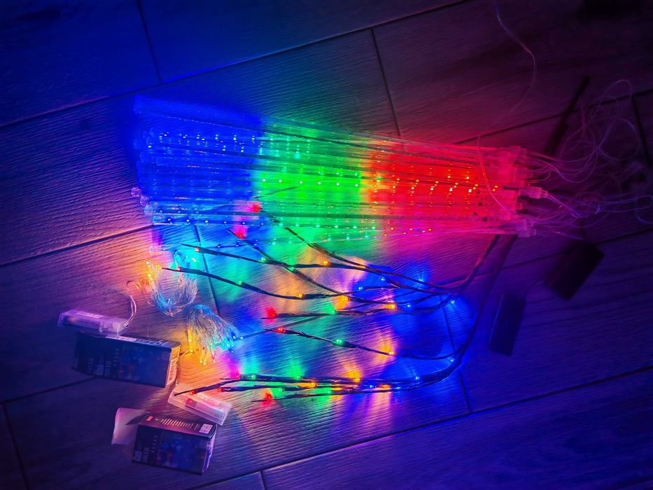 Zestaw świątecznych iluminacji multikolor światełka LED RGB
