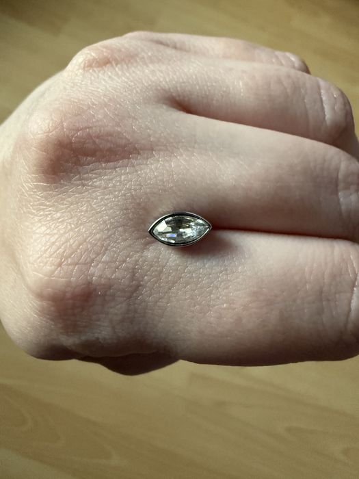 Element wymienny MelanO oczko do pierścionka stal cyrkonia