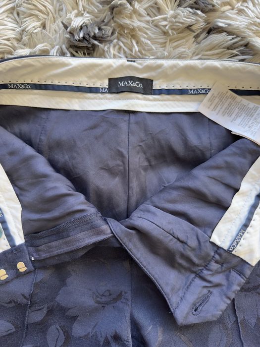 MAX&CO.  spodnie damskie eleganckie granatowe 36