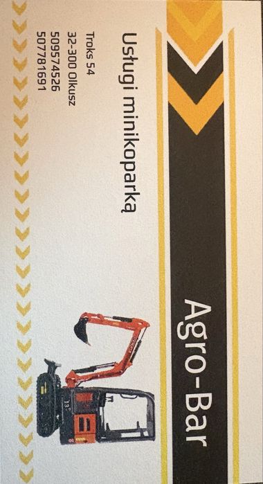 Usługi minikoparka do 3t