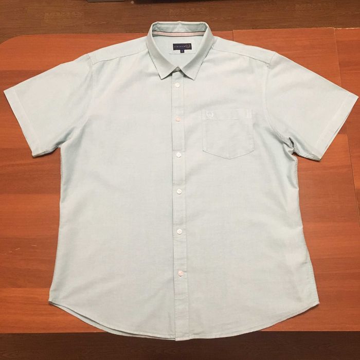 Рубашка хлопок l-xl англия  lincoln короткий рукав сорочка мужская новая