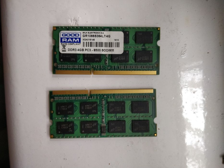 Pamięć RAM DDR3 SODIMM Goodram 8GB (2x4GB) 1066MHz Laptop